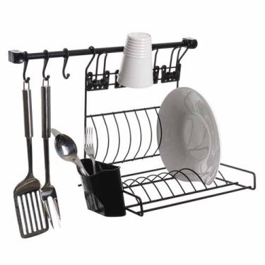 Imagem de Escorredor Louça Suspenso Kit Requinte Master - Metaltru, Preto