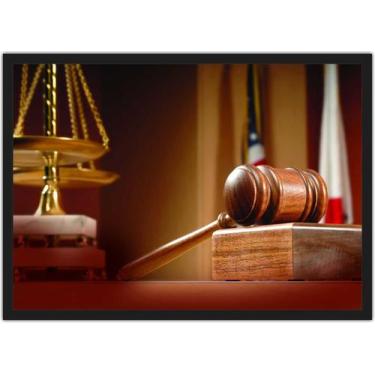 Imagem de Quadro Decorativo Direito Advocacias Escritórios Decorações Com Moldur