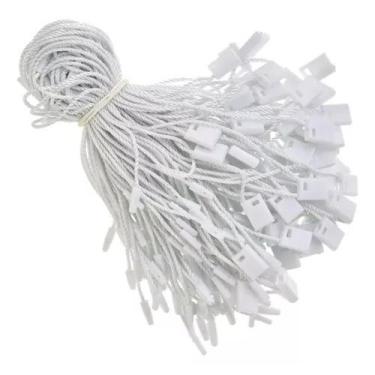 Imagem de Lacre Corda Autenticidade Roupa Pendura Tag Cordão Bco 100un - EGLopes