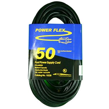 Imagem de CEP Construction Electrical Products Cabo de alimentação preto 15228 50 pés 16 bitolas 2 fios