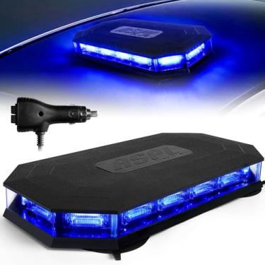 Imagem de ASPL Luz estroboscópica de emergência de farol de teto de 41,5 cm, 56 LEDs, luzes de advertência magnéticas, barra de arado de perigo de trânsito para caminhões, veículos, construção, limpa-neve