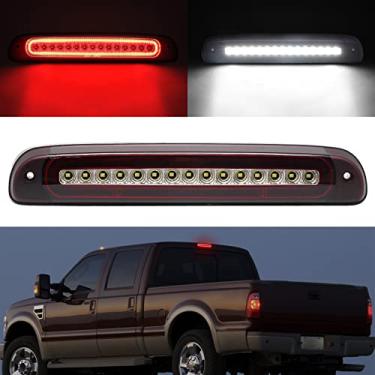 Imagem de R&F Auto Lâmpada de parada de alta montagem estroboscópica de LED compatível com F-250 F-350 F-450 F-550 Super Duty (1999-2016), para Ranger (1993-2011) Terceira luz de freio com junta de espuma de vedação F1 Style Flash Red White Lens