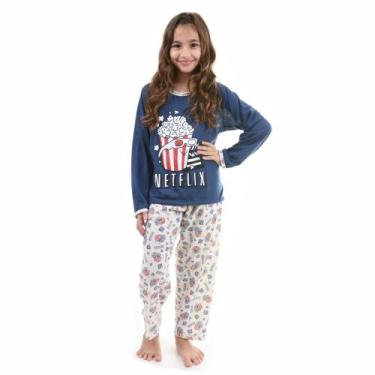 Imagem de Pijama Longo Infantil Menina Personagem Inverno Manga Longa - Prikéta 