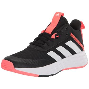 Imagem de adidas Tênis de basquete Own the Game 2.0 para crianças, Core preto/branco/turbo, 11 Little Kid