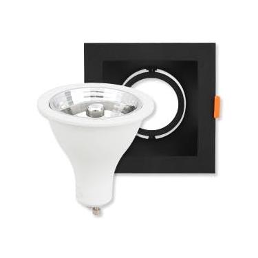 Imagem de Spot Embutir Antiofuscante Preto Lâmpada Dimerizável 4.8W 2700K
