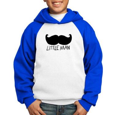 Imagem de Moletom Infantil Little Man - Foca na Moda, Branco, Azul, 14