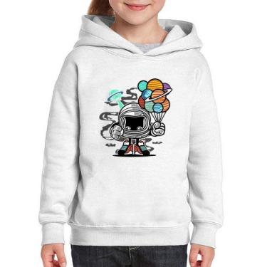 Imagem de Moletom Infantil Astronauta Chibi - Foca na Moda, Branco, 8