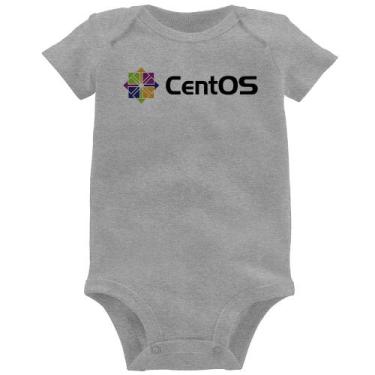 Imagem de Body Bebê CentOS Linux Logo - Foca na Moda, Cinza, P