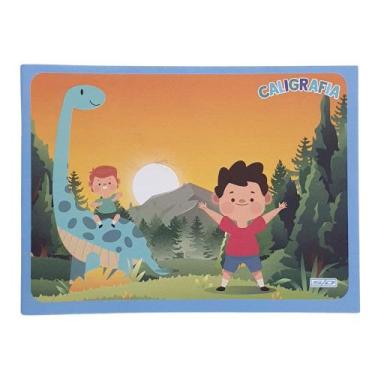 Imagem de Caderno Pequeno Caligrafia 1/4 Pautado 40 Folhas Capa Flexível Meninos