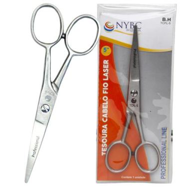 Imagem de Tesoura Cabelo Fio Laser 5" (12,7cm) - NYBC Beauty - Corte preciso e s