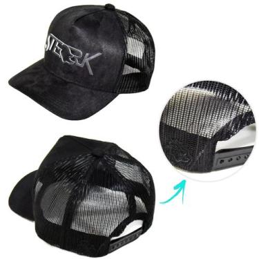 Imagem de Boné Masculino Sterk Trucker Aba Curva Preto Telinha