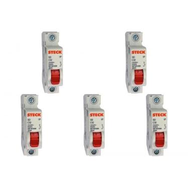Imagem de Kit C/5 - Disjuntor Steck "Din" Unipolar 32A. C
