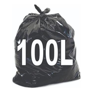 Imagem de Kit 6 Pacote Saco De Lixo 100 Litros Resistente 100Un - HIGIPACK