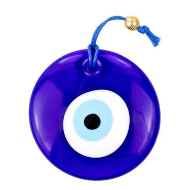 Imagem de Protetor de Ambiente Olho Grego Azul 10 cm em Murano - Lua Mística - 1