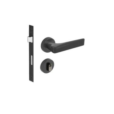 Imagem de Fechadura porta externa pici imab preta preto c/cilindro miolo tambor 