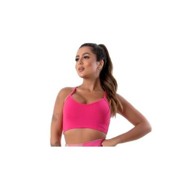 Imagem de Top Fitness Feminino Nadador Alça Fina Academia - JAVA MODAS, Rosa, GG