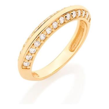 Imagem de Meia Aliança Formada Por Duas Fileiras Crav 511464 - Rommanel, Branco,