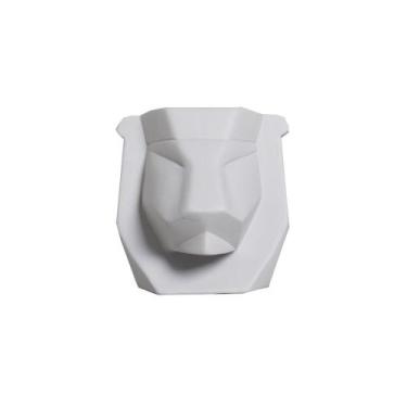Imagem de Estatueta Cabeça de Leão em Cerâmica Decorativo Home Tok Cinza - Sara 