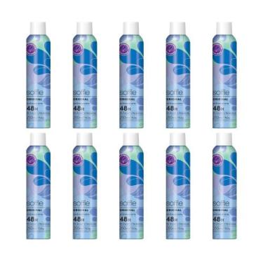 Imagem de Kit com 10 - Desodorante Antitranspirante Soffie Original Aerosol
