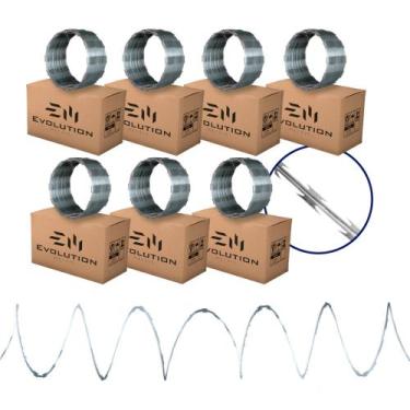 Imagem de Cerca Concertina De Arame Para Muro Galvanizada 30cm 70 Metros - Evolu