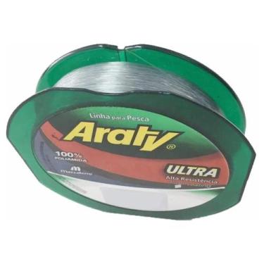 Imagem de Linha Monofilamento Araty Ultra 300 metros  Mazzaferro 0,50mm Prata