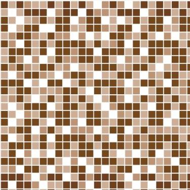 Imagem de Papel de Parede Autocolante Pastilhas Quadriculadas Fundo Marrom E Bra