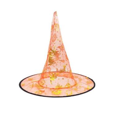 Imagem de Chapéu de Bruxa Transparente - Laranja - 1 unidade - Rizzo