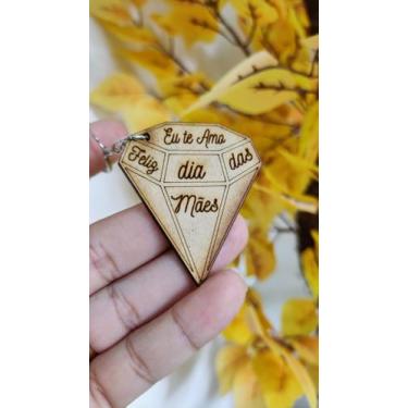 Imagem de Chaveiro Diamante Mãe 50 unidades MDF , já vão todos montados, festa, 