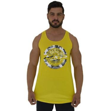 Imagem de Regata Longline Estampada Masculina MXD Conceito MXD Camuflado, Amarel