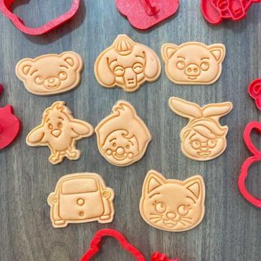 Imagem de Kit 8 Cortadores Circo Palhaço Herói Plim Plim Carro - DOCE IMPRESSO, 