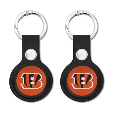 Imagem de Chaveiro NFL Cincinnati Bengals para Apple AIR TAG, pacote com 2 para cães e gatos, capa para Apple Airtag Tracker, suporte de pingente de dispositivo de rastreamento de cães GPS