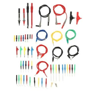 Imagem de Cabos de Teste de Multímetro de 62 Unidades Cabo de Teste de Multímetro, Kit de Braçadeira de Testador de Multímetro Digital, Braçadeira de Testador de Multímetro Digital CAT III