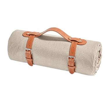 Imagem de Generic Cobertor de tapete de ao ar livre 80 "x 80" engrossado portátil praia esteira de acampamento cobertor para passeios em família, Marrom