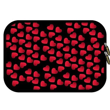 Imagem de AMZER Capa de neoprene designer de 8,5 polegadas para tablet, iPad, Fire HD 8 com kit de limpeza de tela de 5 peças e organizador de fone de ouvido - corações flutuantes (AMZ501040297001)