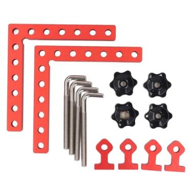 Imagem de 2 Conjuntos de 140 * 140mm Régua de ângulo Reto para Carpintaria de 90 Graus Régua Triangular Posicionador de ângulo Reto Conjunto de Gabaritos para Carpintaria Liga de Alumínio