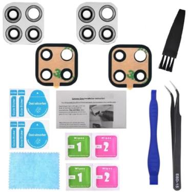 Imagem de 2 x Substituição de vidro da lente traseira traseira PHONSUN com adesivo para Motorola Moto G Power 2021 XT2117 - Prata