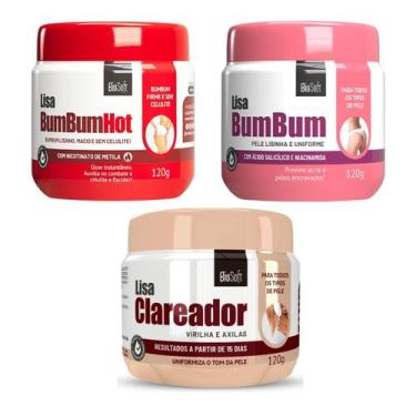 Imagem de Kit Creme Para O Bumbum Celulite Espinha E Clareador Mancha - Bio Soft