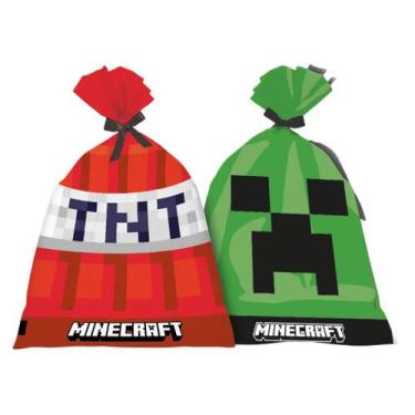 Imagem de Sacolinha Surpresa E Lembrancinha Minecraft 14X25CM C/08UN - Festcolor