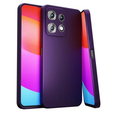 Imagem de Capa Case Compatível Motorola Moto EDGE 50 PRO Silicone Aveludada [ROXO METÁLICO]