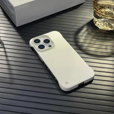 Imagem de Capa rígida ultrafina sem moldura para PC para iPhone 15 14 13 12 MINI 11 Pro Max XR XS X 8 7 Plus SE Slim Cooling Candy, branca, para iPhone XR