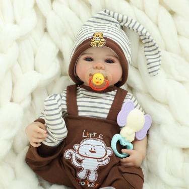 Imagem de Boneca Reborn Baby Doll Kdudgso Realistic de 20 cm com kit de alimentação 3+
