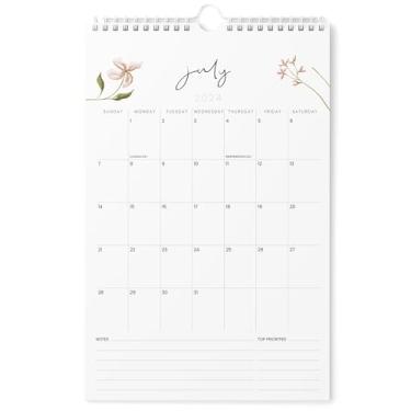 Imagem de Calendário 2024-2025 - Calendário de parede vertical 28 x 43 cm 2024 funciona até dezembro de 2025 - planejamento fácil com o calendário de parede estético 2024-2025 mensal - Karto - Flores