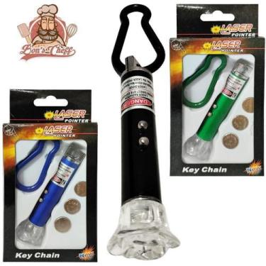 Imagem de Chaveiro Laser / Lanterna Com Mosquetao Colors A Bateria - Bons Cheff