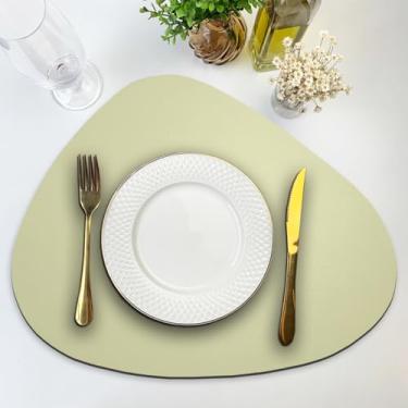 Imagem de 8 Jogo Americano Dupla Face Sousplat Couro PVC Organico Vr (MARFIM prata claro escuro palha)