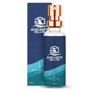 Imagem de Perfume Aquatic Blue masculino 15 ml Moments Paris