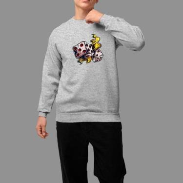 Imagem de Moletom Gola Careca Basico Masculino Streetwear Moda De Rua Confortáve