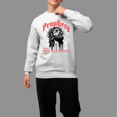 Imagem de Moletom Gola Careca Basico Masculino Casual Estiloso Inverno Blusa De 