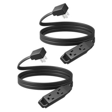 Imagem de Cabo de extensão DEWENWILS 6FT Flat Plug 3 pinos 13A/125V/1625W