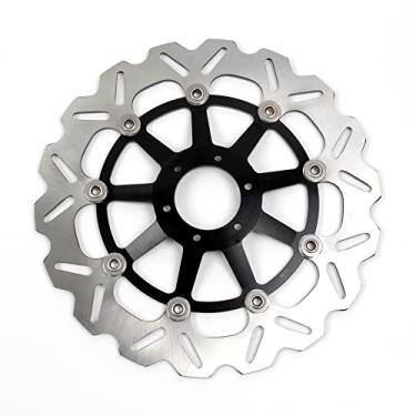 Imagem de 1 peça de rotor de disco de freio dianteiro flutuante compatível com Honda Hornet 250 1996-2018, peças de acessórios de motocicleta preta