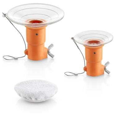 Imagem de Kit de fixação de trocador de lâmpada // Pegador de trocador de lâmpada de alto alcance serve para todos os mastros de extensão com rosca Acme padrão // Inclui 2 ventosas e um pano de microfibra